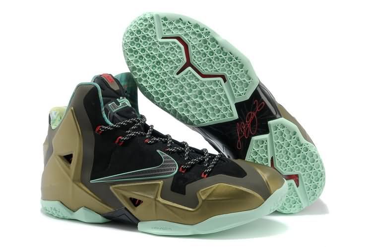 Best Nike LeBron 11 Dark Gold Green